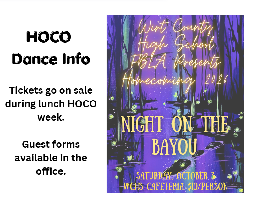 WCHS HOCO Dance Information
