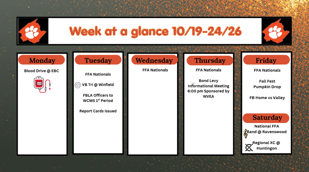 Weekly Update October 19 - 24, 2026
