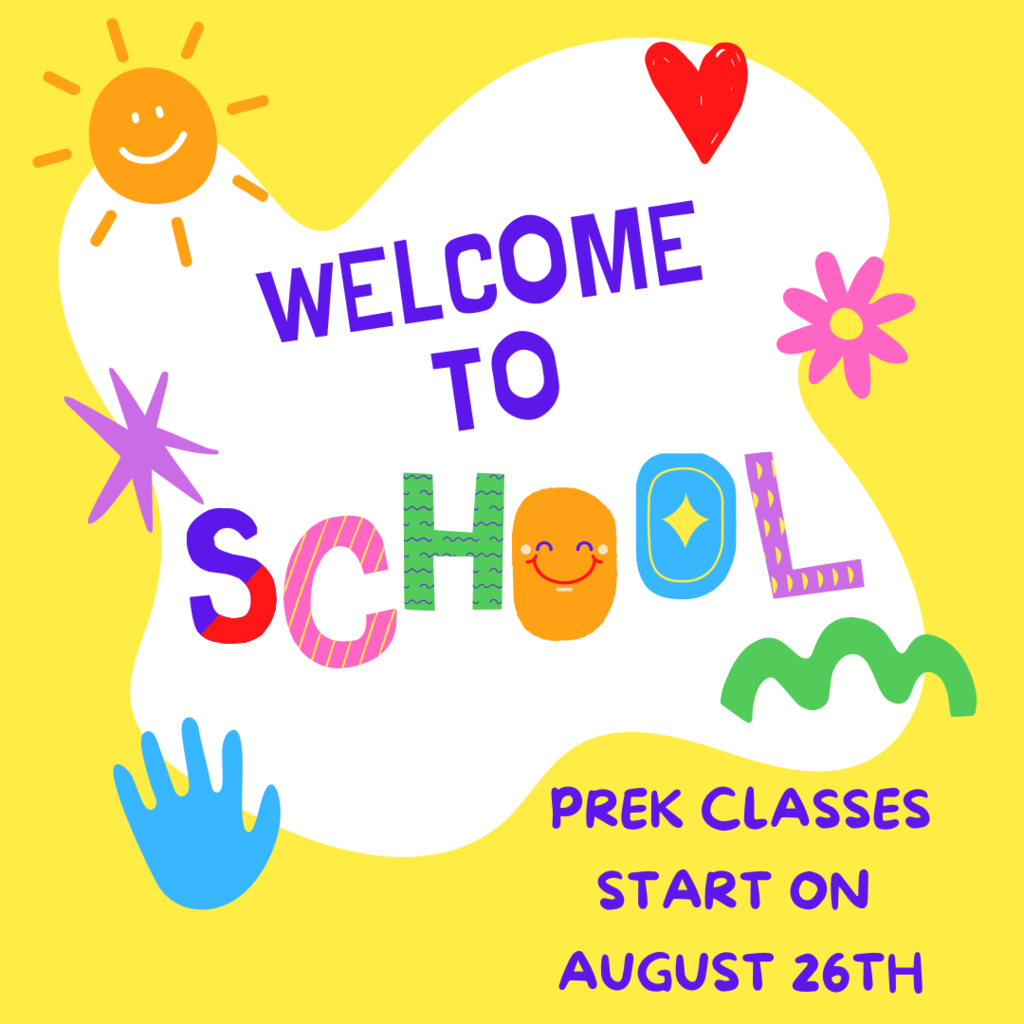 Prek 1st day Aug 26