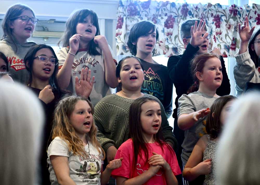 Students signing at nursing home