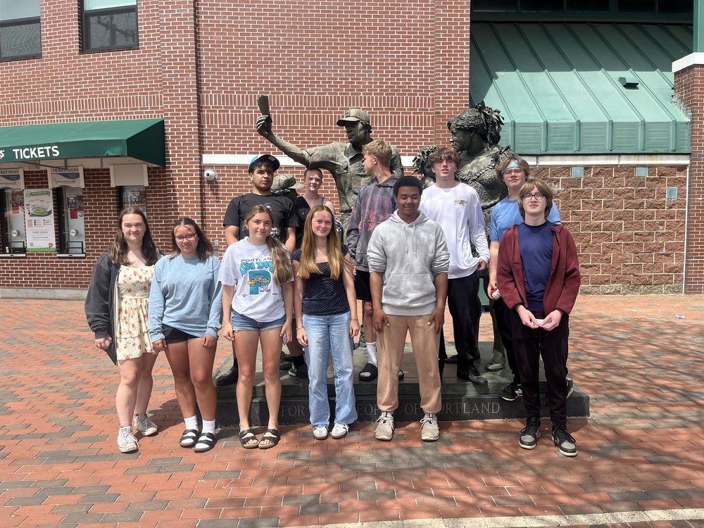 students at Hadlock Field