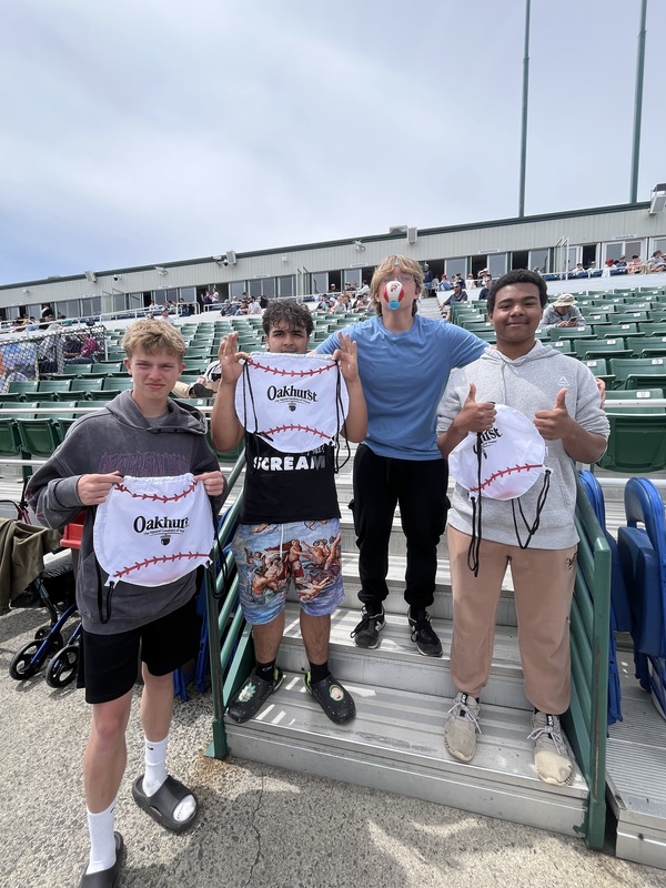 students at Hadlock Field