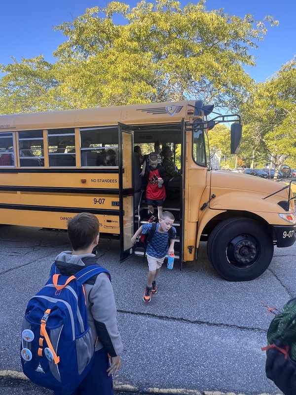 students arriving