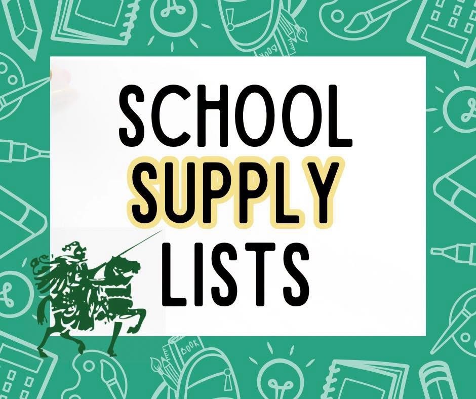 School Supplies Lists