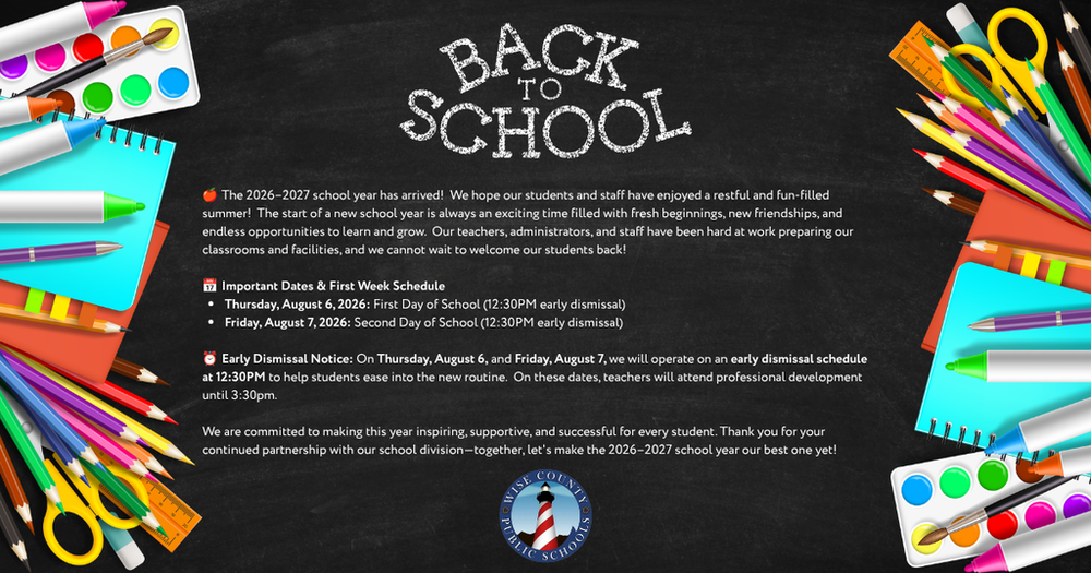 Back-to-school slide that highlights important dates and upcoming events