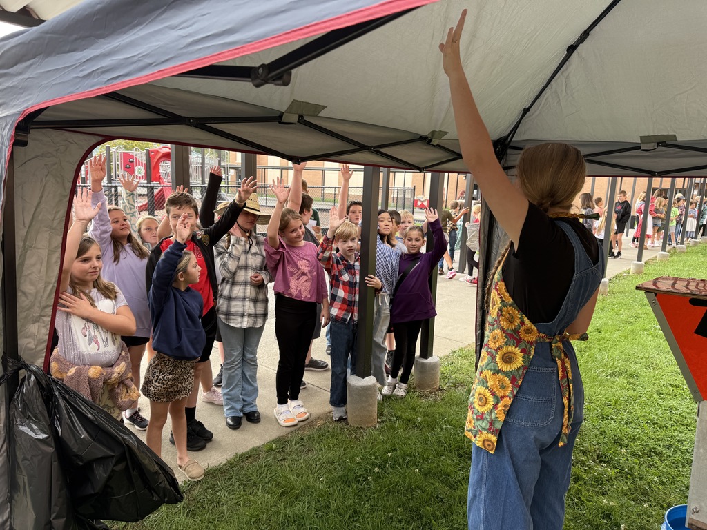 Students learn about making apple cider.