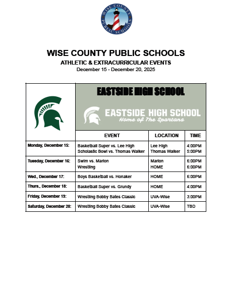 Eastside High School Events