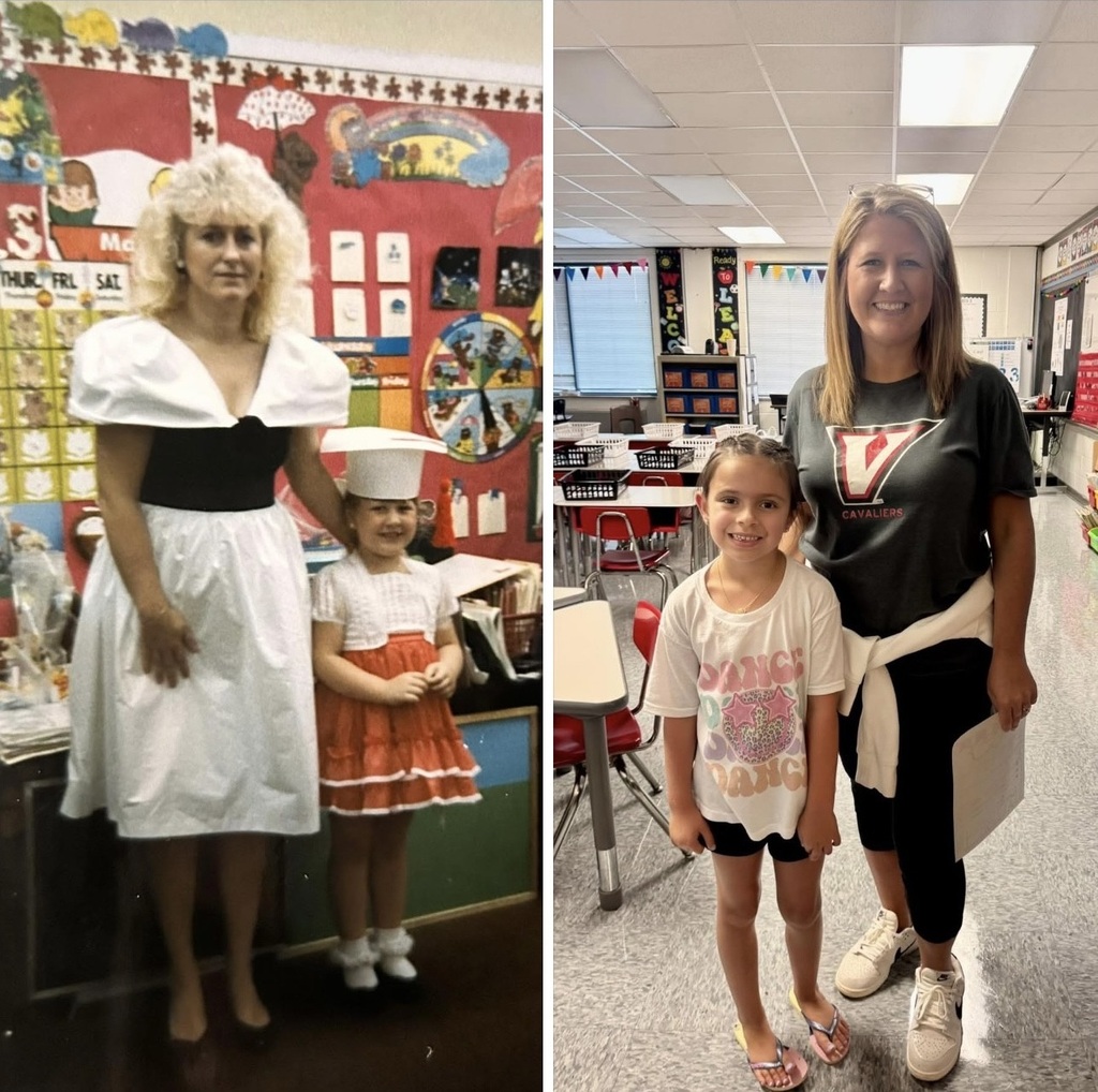 Mrs. Dotson stands with Mrs. Thompson (2nd grade teacher at WPS) in the 80's. Mrs. Thompson now teaches her granddaughter