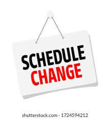 picture that says schedule change
