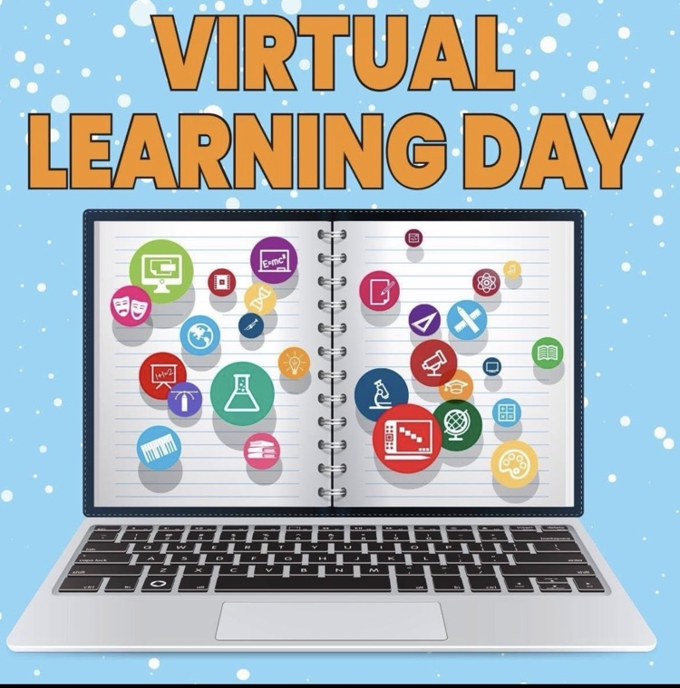 image of a laptop that says Virtual Learning Day!