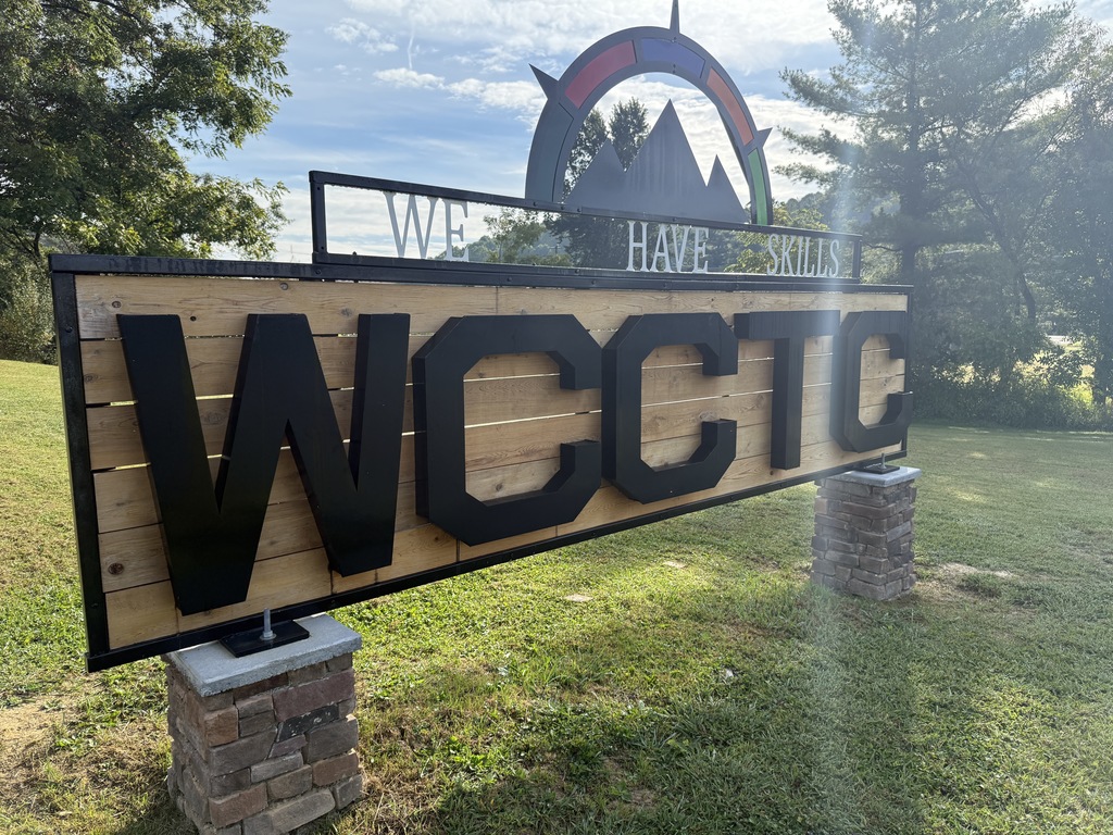Students made the school sign at WCCTC