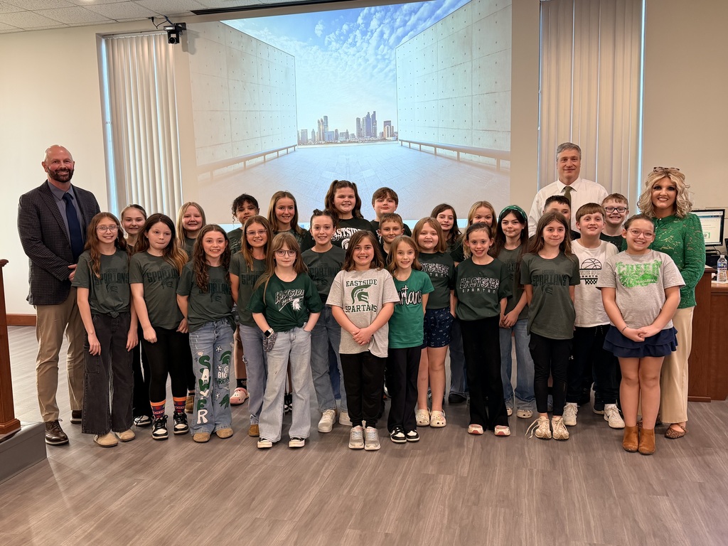 Third and fourth grade students from Coeburn Primary School are pictured with Superintendent, Dr. Mike Goforth, principal Mrs. Amanda Woody, and assistant principal Mr. Matt Dysart at the Wise County Public School Board meeting on Monday, March 9th.