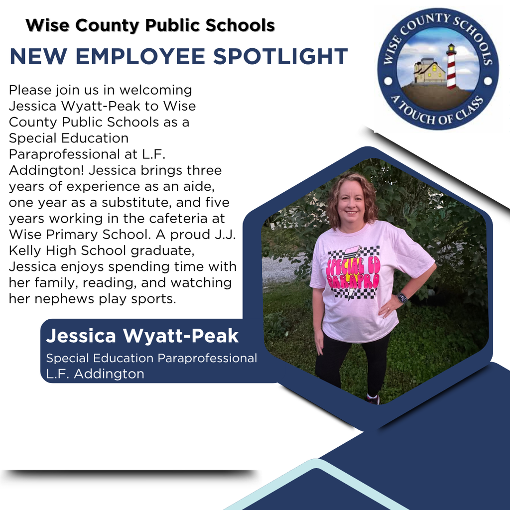 A woman stands in a grassy area, smiling. Text highlights her role as a Special Education Paraprofessional.