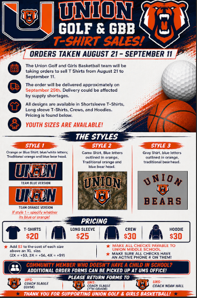 Golf and BBall T-Shirt Sales