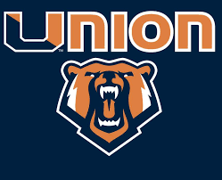 Logo featuring a fierce bear roaring, outlined in white, on a navy blue background. The word "UNION" is written above the bear in white and orange.