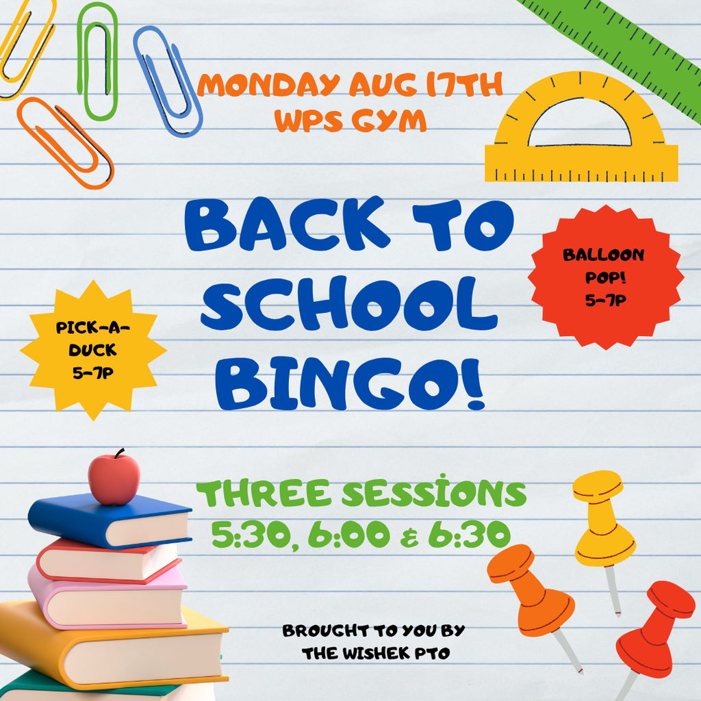 Back to school bingo