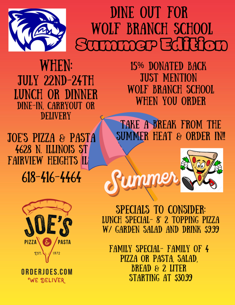 Joe's Dine to Donate- Summer Edition