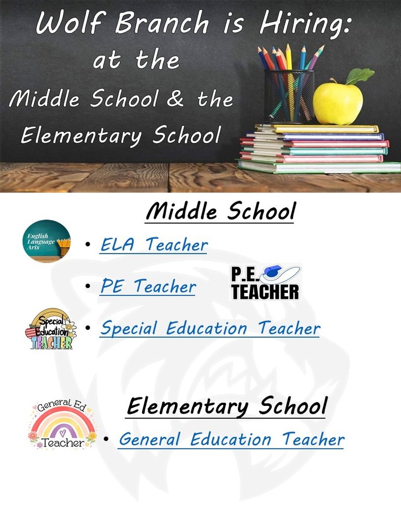 Openings for the  2026/2027 School Year