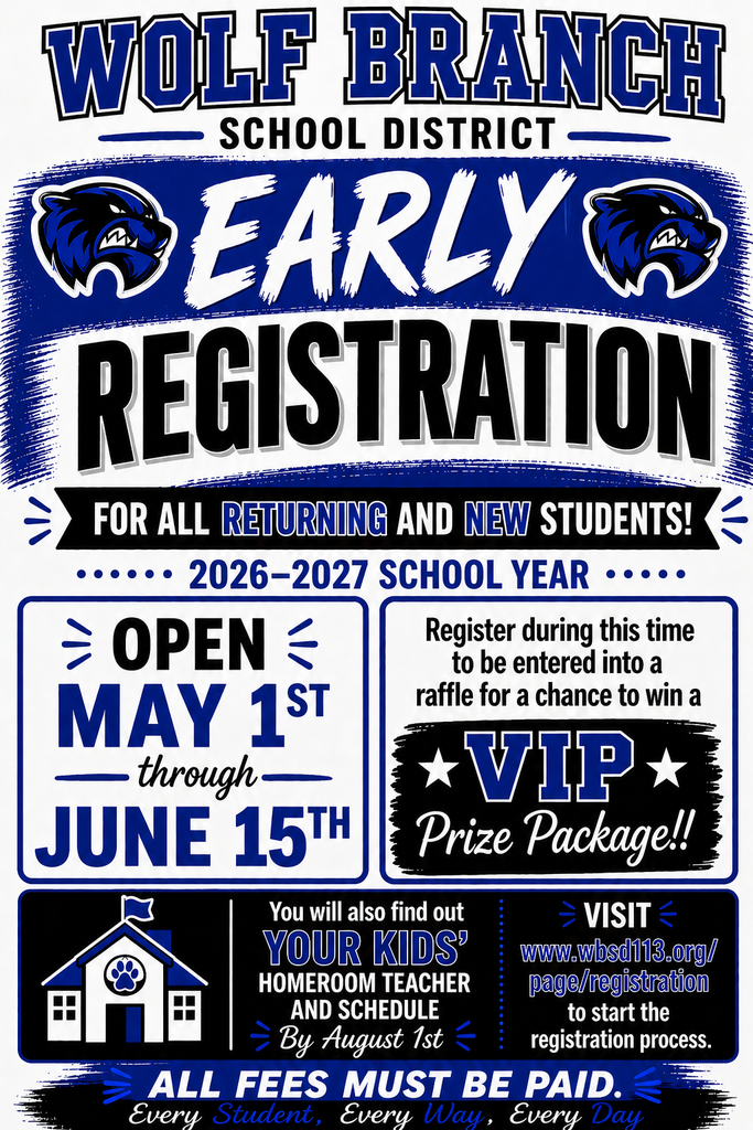 2026-2027 Early Registration Opens May 1st!!