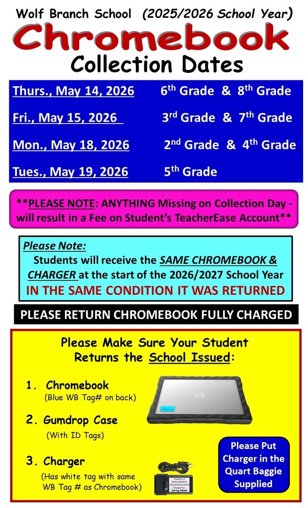2026 Chromebook Collection Dates