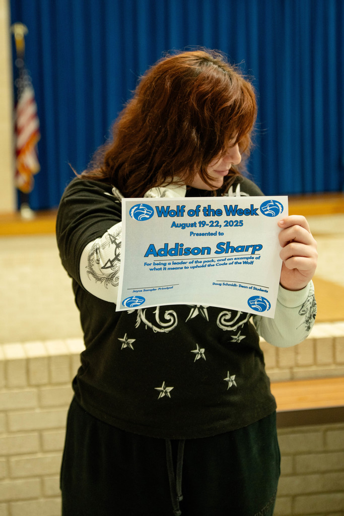Wolf of the Week- Addison Sharp