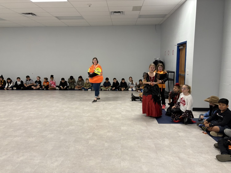 Students waiting for goodies!