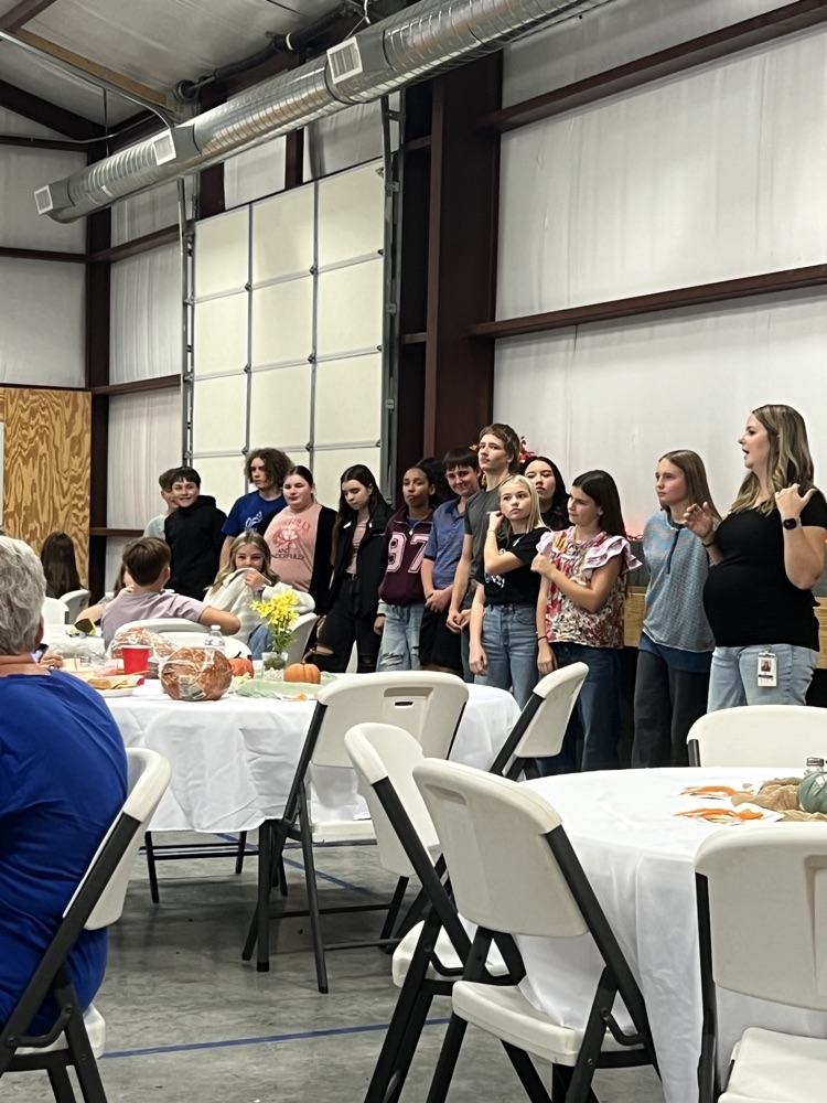 Our MS students presenting to our Silver Seniors