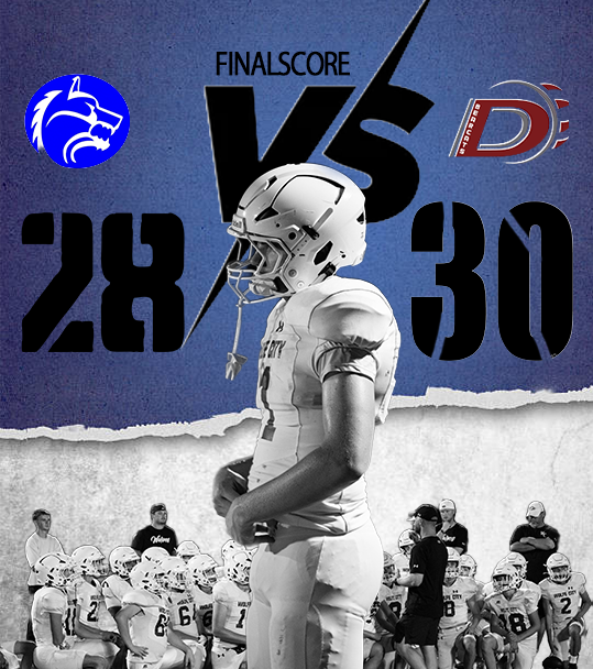 Graphic football score DeLeon 30 WC 28