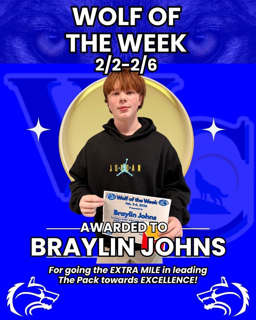 Wolf of the Week- Braylin Johns!!