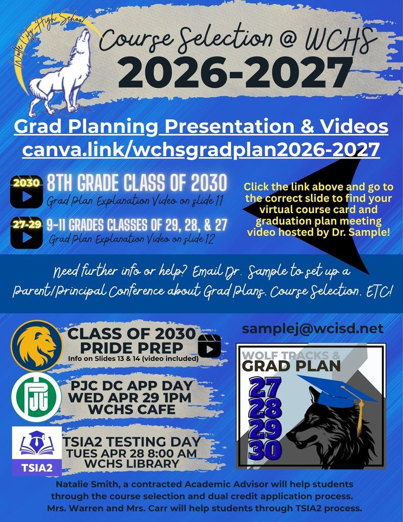 WCHS Course Planning Info Flyer