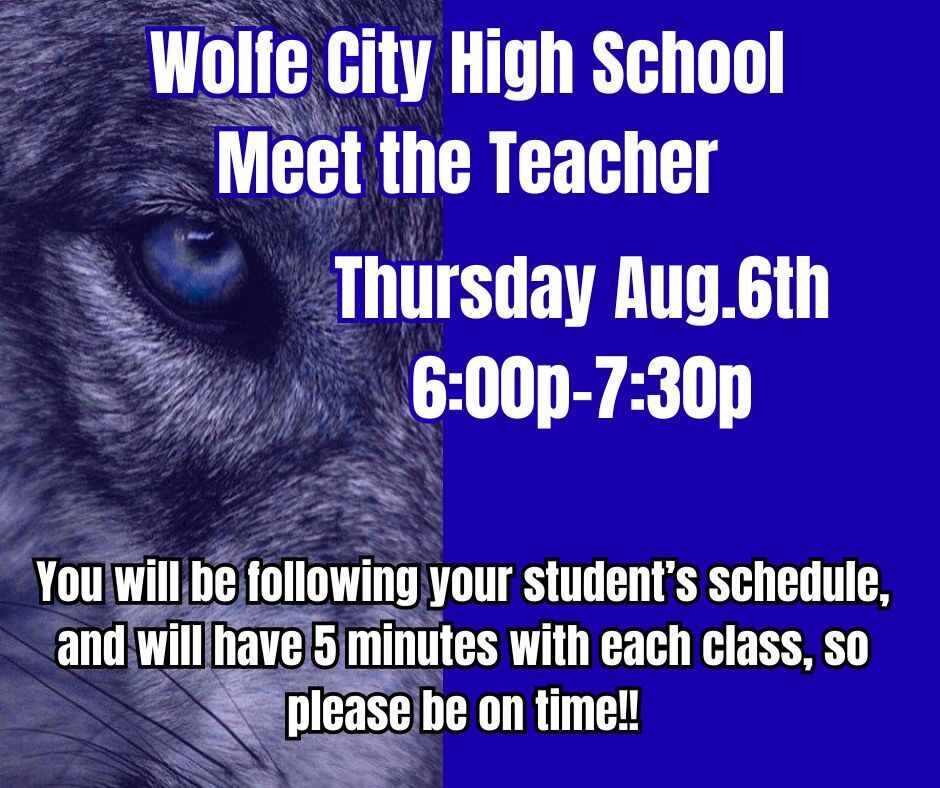 WCHS MEET THE TEACHER!