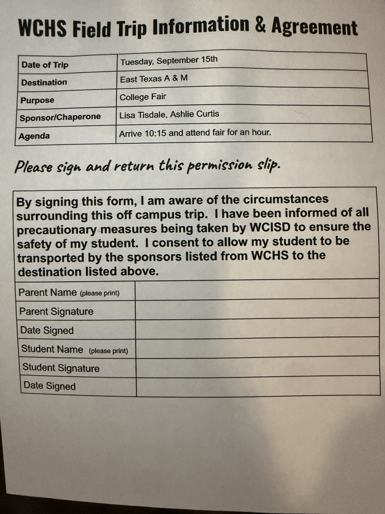 permission slip