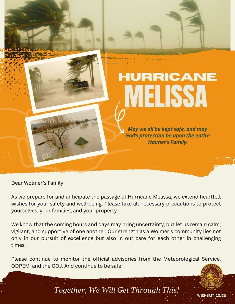 Wishes for Safety and Wellbeing During Hurricane Melissa