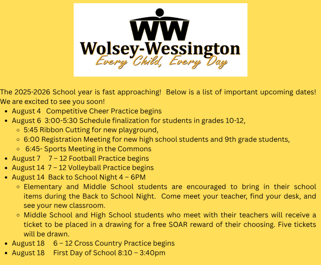 important dates