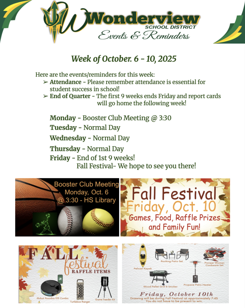 This week, Oct. 6 - 10!
