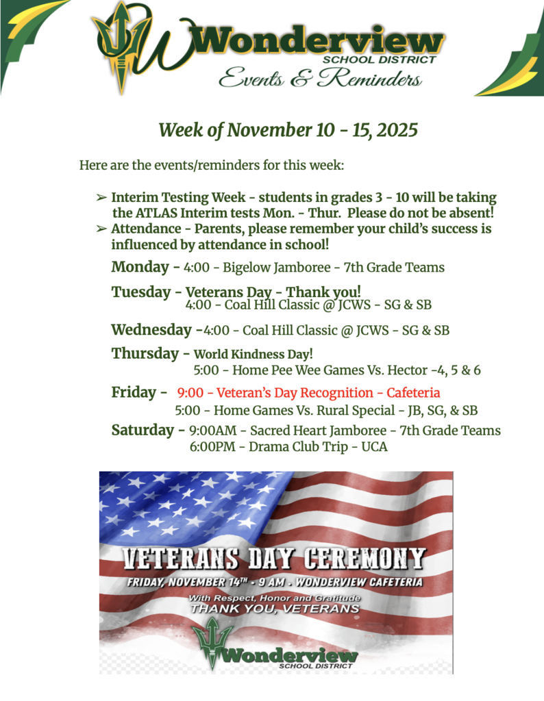 This week - Nov. 10-15.