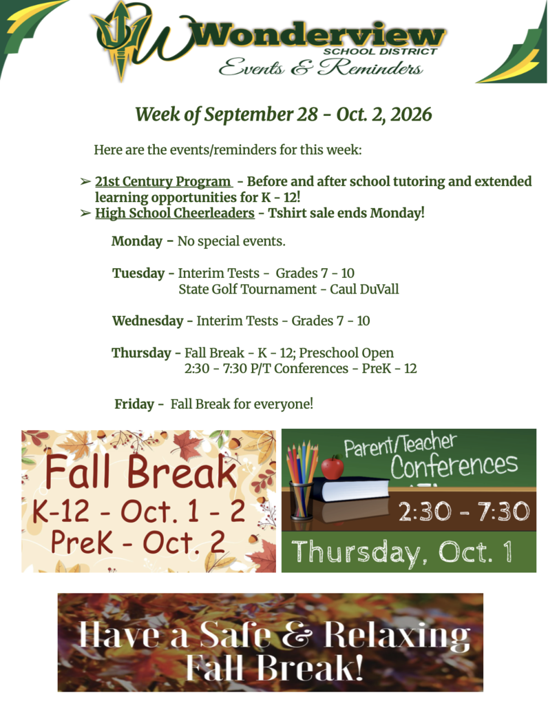 Sept. 28 - Oct. 2
