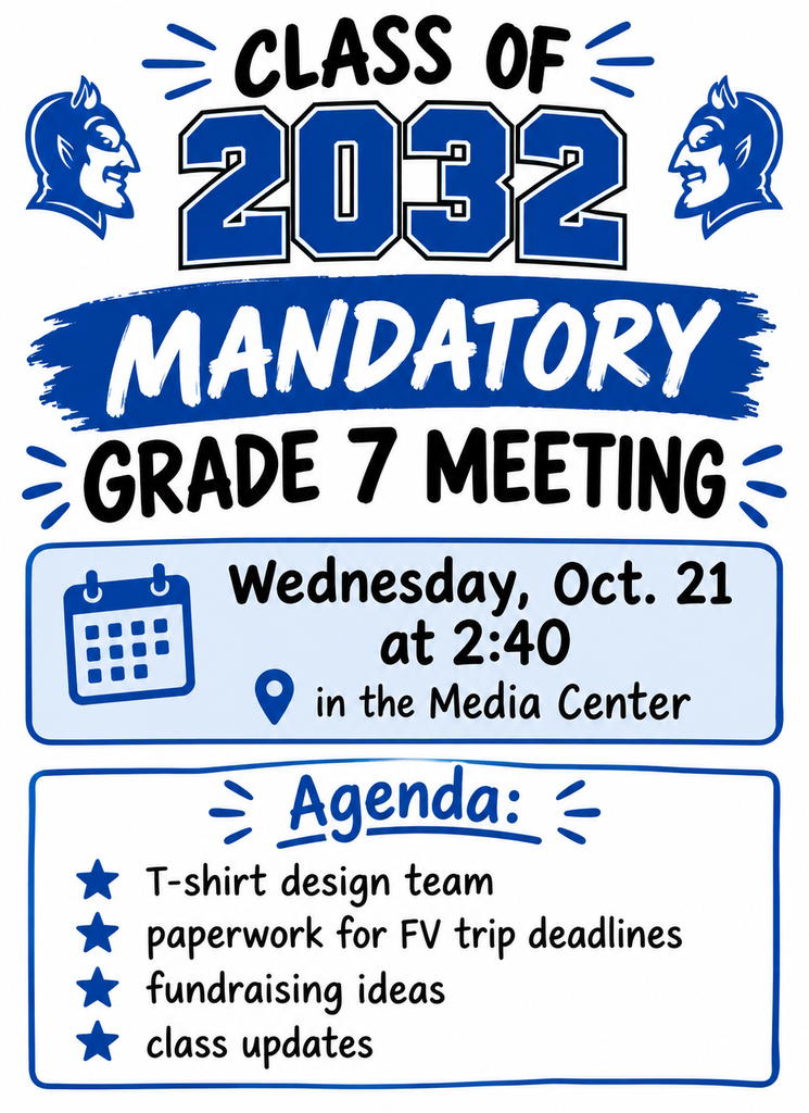 2032 Class Meeting Next Wednesday!