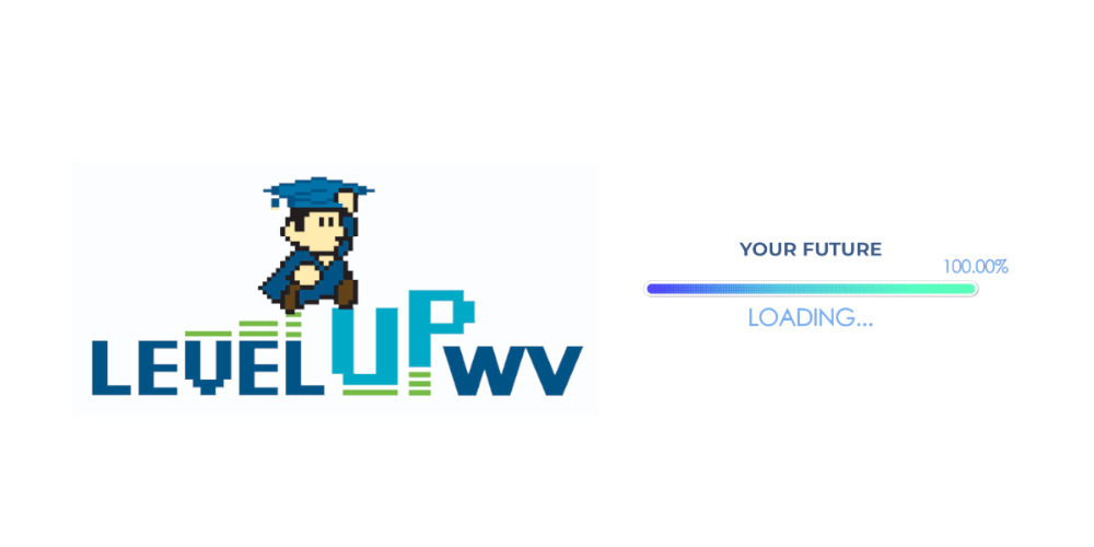 college program logo for "Level Up WV"