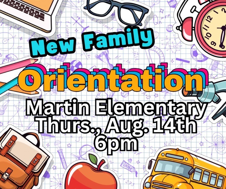 Martin elementary new family orientation, graphic
