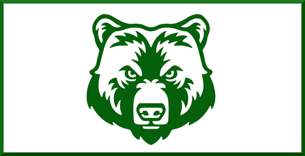 grizzly bear logo in green for Greenmont Elementary School