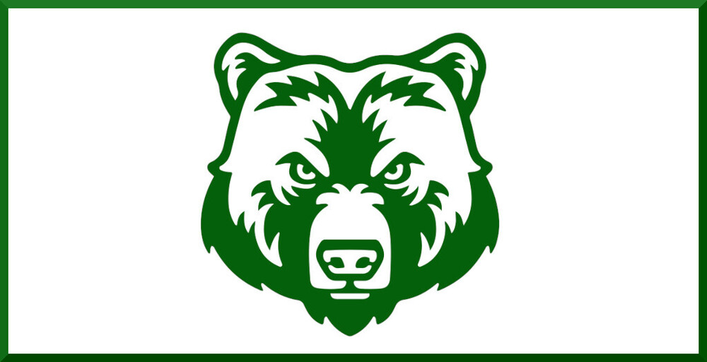 grizzly bear logo in green for Greenmont Elementary School