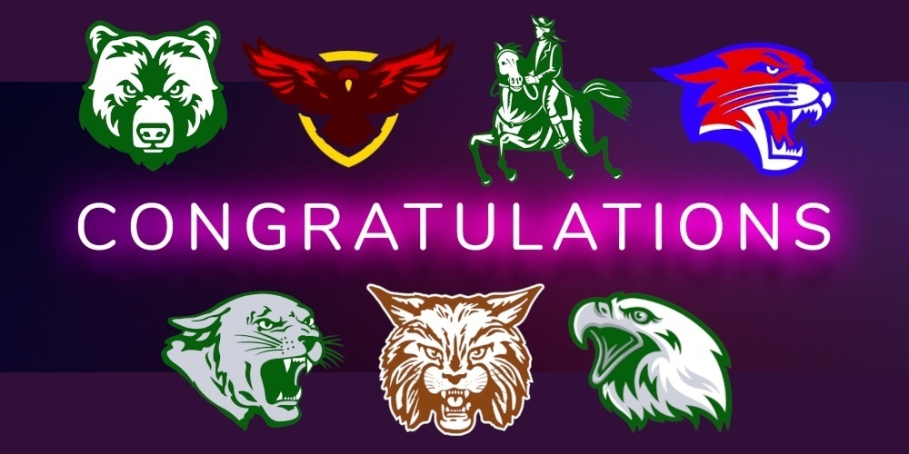 purple background with a glowing "congratulations" center
