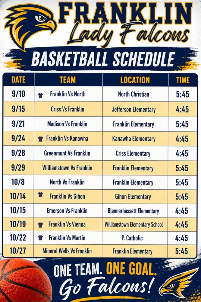 Girls Basketball Schedule