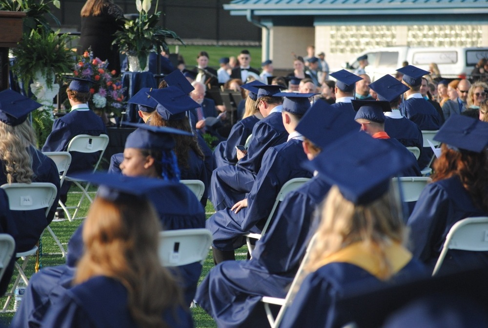 grads at ceremony