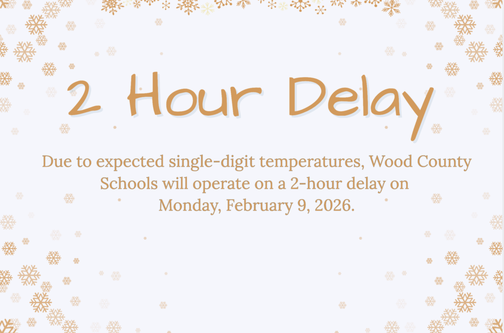 2 hour delay on Monday, February 9, 2026