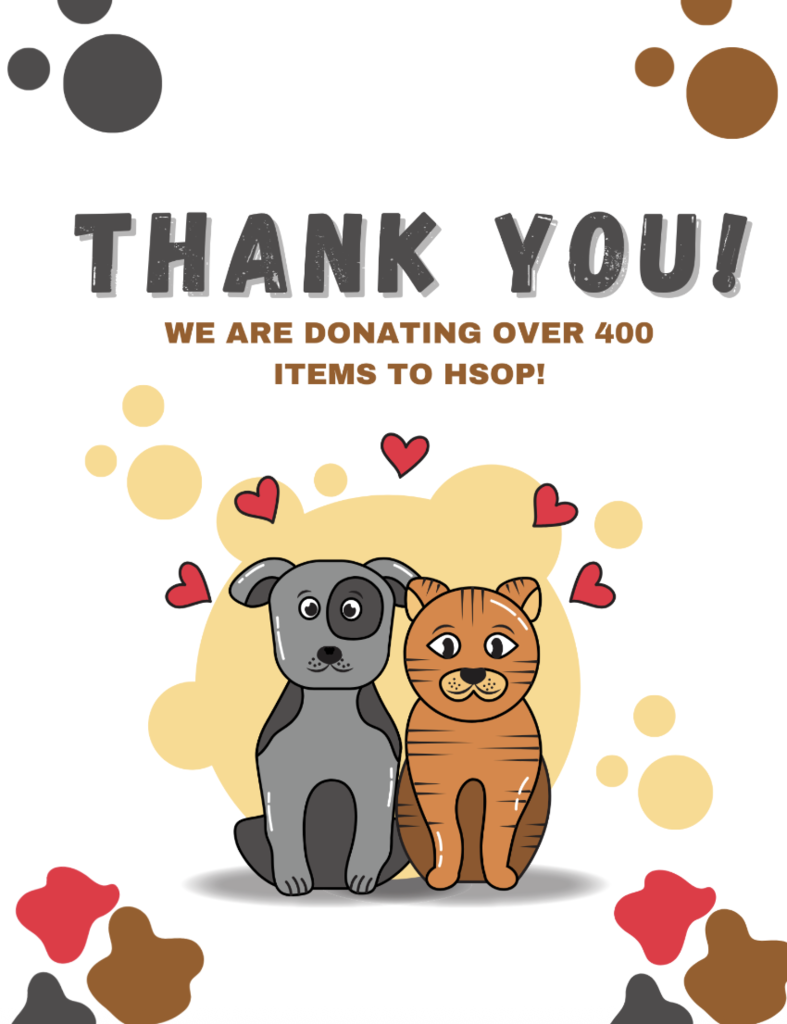 Pet Item Donation Thank You