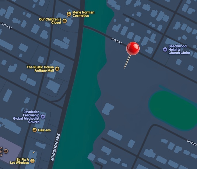 map location of the new Lincoln Elementary School in Parkersburg, WV