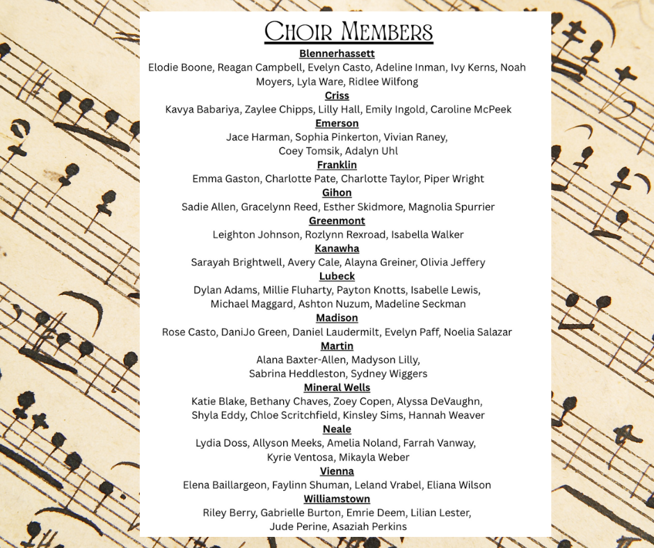 list of names of choir members