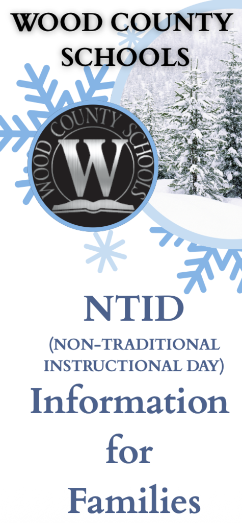 wood county schools non-traditional instructional days (NTID) with wintery weather depiction